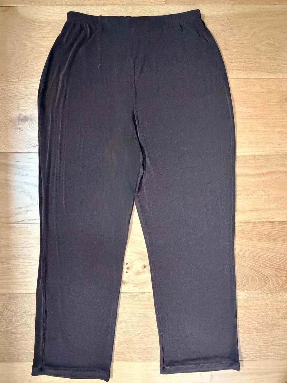 Chico's Travelers Slinky Knit Straight Pants Chocolate Brown Sz 3/XL Stretchy